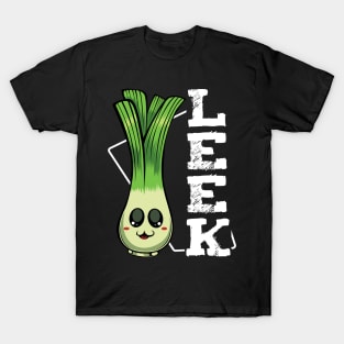 Leeks - Cute Kawaii Healthy Vegetable Vegan T-Shirt